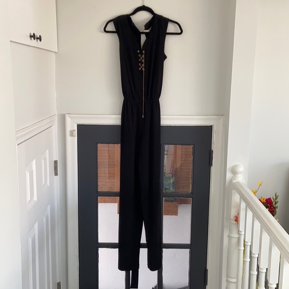 Black Wide Leg Jumpsuit - Picture 1 of 4